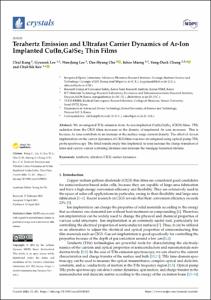 Terahertz Emission and Ultrafast Carrier Dynamics of Ar-Ion Implanted Cu(In,Ga)Se-2 Thin Films