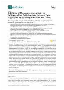 Inhibition of photoconversion activity in self-assembled zno-graphene quantum dots aggregated by 4-Aminophenol used as a linker