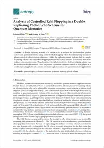 Analysis of Controlled Rabi Flopping in a Double Rephasing Photon Echo Scheme for Quantum Memories