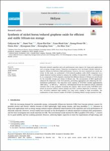 Synthesis of nickel-boron/reduced graphene oxide for efficient and stable lithium-ion storage