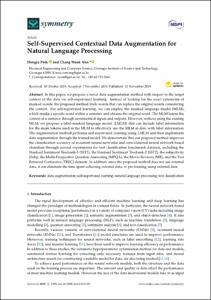 Self-supervised contextual data augmentation for natural language processing