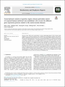 Transcriptional analysis of gasoline engine exhaust particulate matter 2.5-exposed human umbilical vein endothelial cells reveals the different gene expression patterns related to the cardiovascular diseases
