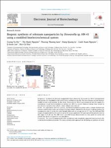 Biogenic synthesis of selenium nanoparticles by Shewanella sp. HN-41 using a modified bioelectrochemical system