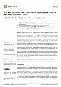Salt Heat Treatment and Passivation to Improve the Corrosion Resistance of Nitinol (Ni-Ti)