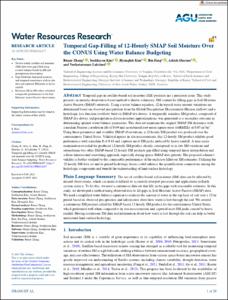 Temporal Gap-Filling of 12-Hourly SMAP Soil Moisture Over the CONUS Using Water Balance Budgeting