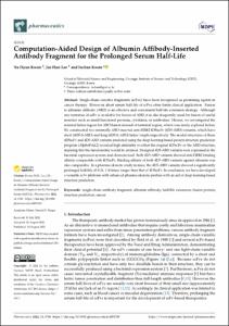 Computation-Aided Design of Albumin Affibody-Inserted Antibody Fragment for the Prolonged Serum Half-Life