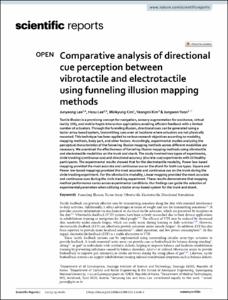 Comparative analysis of directional cue perception between vibrotactile and electrotactile using funneling illusion mapping methods
