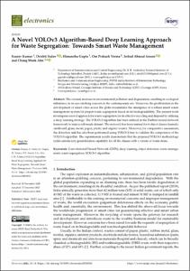 A Novel YOLOv3 Algorithm-Based Deep Learning Approach for Waste Segregation: Towards Smart Waste Management