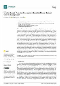 Cluster-Based Pairwise Contrastive Loss for Noise-Robust Speech Recognition