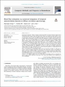 Blood flow estimation via numerical integration of temporal autocorrelation function in diffuse correlation spectroscopy