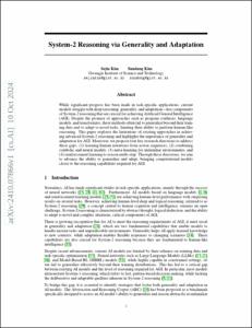 System-2 Reasoning via Generality and Adaptation