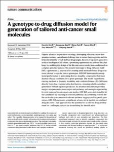 A genotype-to-drug diffusion model for generation of tailored anti-cancer small molecules