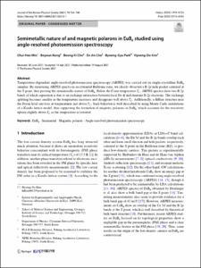 Semimetallic nature of and magnetic polarons in EuB6 studied using angle-resolved photoemission spectroscopy