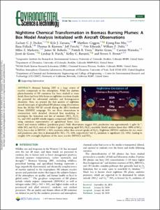 Nighttime Chemical Transformation in Biomass Burning Plumes: A Box Model Analysis Initialized with Aircraft Observations