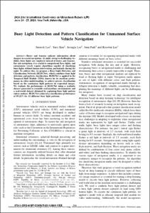 Buoy Light Detection and Pattern Classification for Unmanned Surface Vehicle Navigation