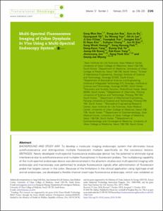 Multi-Spectral Fluorescence Imaging of Colon Dysplasia In Vivo Using a Multi-Spectral Endoscopy System
