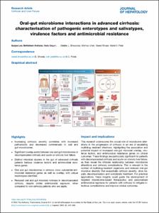 Oral-gut microbiome interactions in advanced cirrhosis: characterisation of pathogenic enterotypes and salivatypes, virulence factors and antimicrobial resistance