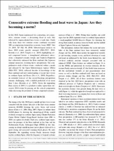 Consecutive extreme flooding and heat wave in Japan: Are they becoming a norm?