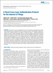 A Novel Cross-Layer Authentication Protocol for the Internet of Things