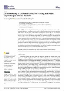 Understanding of Customer Decision-Making Behaviors Depending on Online Reviews