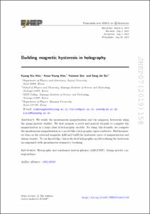 Building magnetic hysteresis in holography