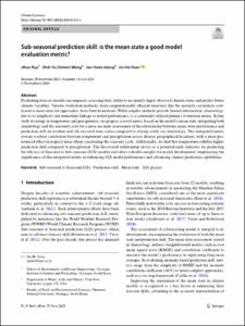 Sub-seasonal prediction skill: is the mean state a good model evaluation metric?