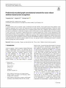 Predictively encoded graph convolutional network for noise-robust skeleton-based action recognition