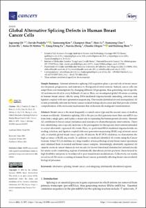 Global Alternative Splicing Defects in Human Breast Cancer Cells