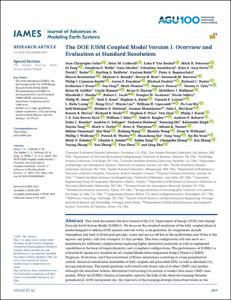 The DOE E3SM Coupled Model Version 1: Overview and Evaluation at Standard Resolution