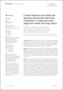 Clinical features and molecular genetics associated with brain metastasis in suspected early-stage non-small cell lung cancer