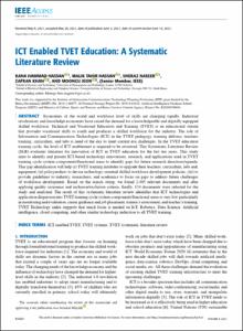 ICT Enabled TVET Education: A Systematic Literature Review