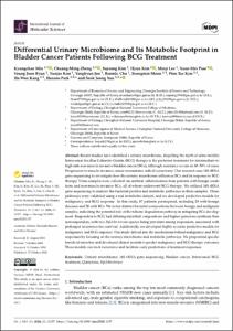 Differential Urinary Microbiome and Its Metabolic Footprint in Bladder Cancer Patients Following BCG Treatment