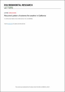 Recurrent pattern of extreme fire weather in California