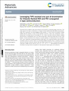 Leveraging TIPS-assisted one-pot di-bromination for thiazole-flanked NDI and PDI conjugated n-type semiconductors