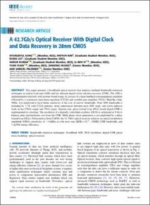 A 42.7Gb/s Optical Receiver With Digital Clock and Data Recovery in 28nm CMOS