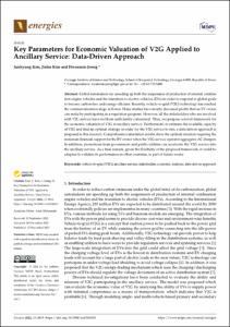 Key Parameters for Economic Valuation of V2G Applied to Ancillary Service: Data-Driven Approach