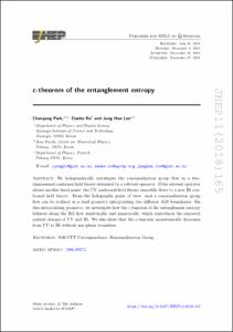 c-theorem of the entanglement entropy