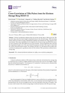 Cross-correlation of thz pulses from the electron storage ring bessy ii