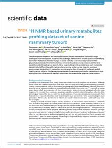 1H NMR based urinary metabolites profiling dataset of canine mammary tumors