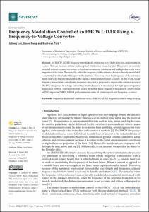 Frequency Modulation Control of an FMCW LiDAR Using a Frequency-to-Voltage Converter