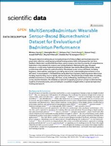 MultiSenseBadminton: Wearable Sensor-Based Biomechanical Dataset for Evaluation of Badminton Performance