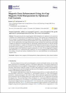Magnetic force enhancement using air-gap magnetic field manipulation by optimized coil currents