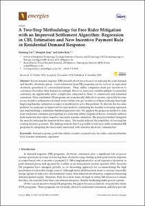 A Two-Step Methodology for Free Rider Mitigation with an Improved Settlement Algorithm: Regression in CBL Estimation and New Incentive Payment Rule in Residential Demand Response