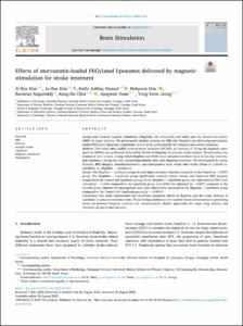 Effects of atorvastatin-loaded PEGylated liposomes delivered by magnetic stimulation for stroke treatment