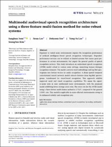 Multimodal audiovisual speech recognition architecture using a three-feature multi-fusion method for noise-robust systems