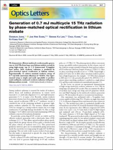 Generation of 0.7 mJ multicycle 15 THz radiation by phase-matched optical rectification in lithium niobate