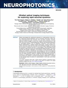 Ultrafast optical imaging techniques for exploring rapid neuronal dynamics