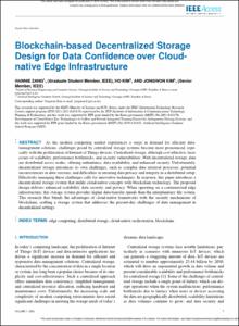 Blockchain-Based Decentralized Storage Design for Data Confidence Over Cloud-Native Edge Infrastructure