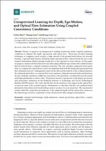Unsupervised Learning for Depth, Ego-Motion, and Optical Flow Estimation Using Coupled Consistency Conditions