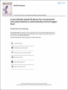 A microfluidic-based lid device for conventional cell culture dishes to automatically control oxygen level